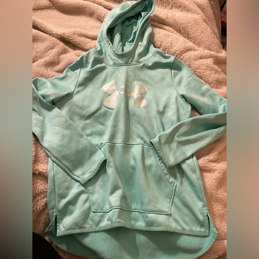 EUC Under Armour Youth Teal Camouflage Hoodie